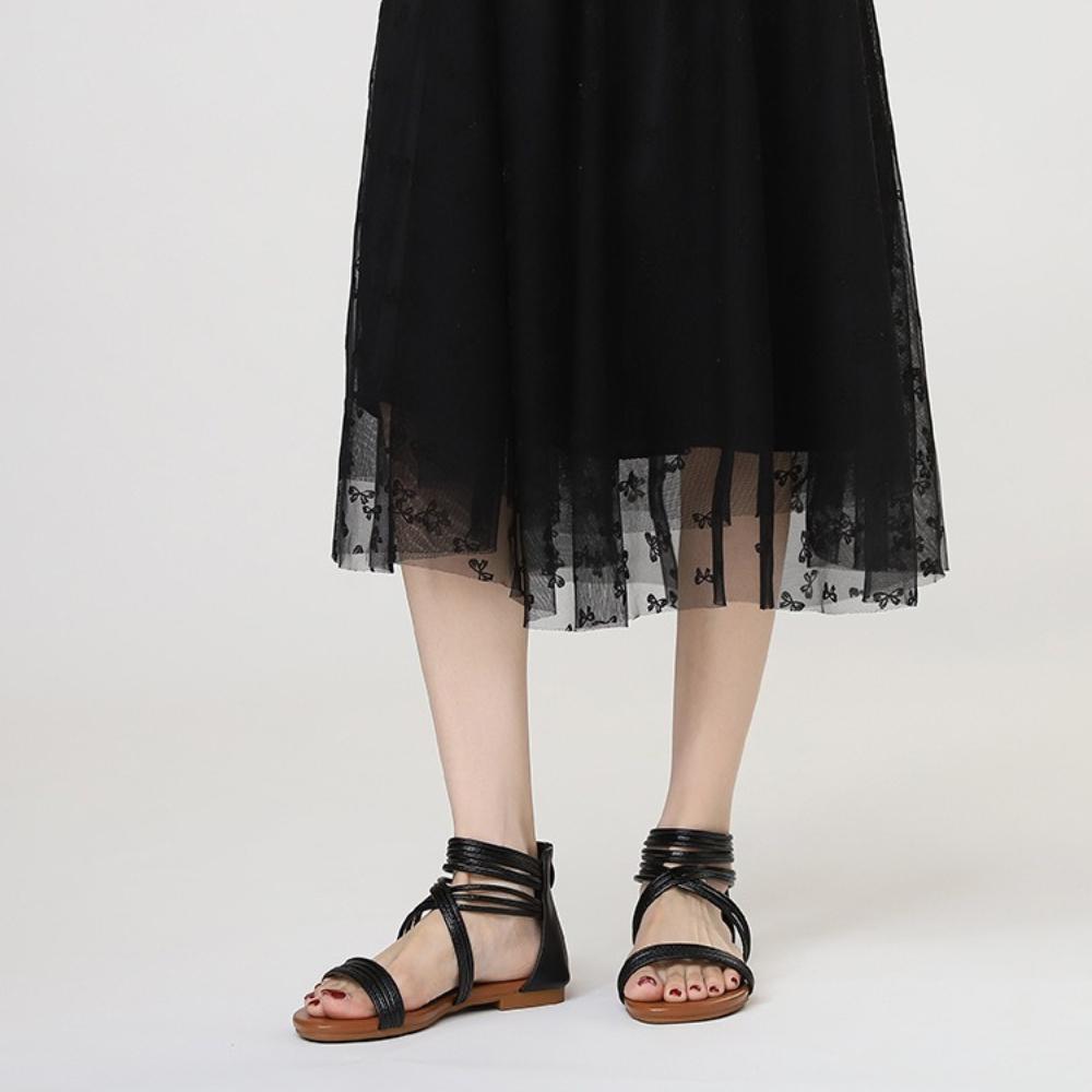 2026 New Women Roman Sandals, Boho Fairy Style Versatile Flat Beach Seaside Casual Shoes