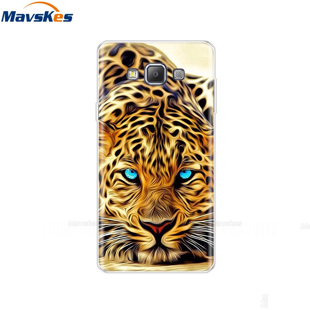 Silicon Phone Case For Samsung Galaxy A3 2015 Flower Cat A300 Soft TPU Back Cover For Samsung A3 2015 A300H A3000 SM-A300F pop