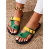 New Spring/Summer Plus Size Toe Slipper Stylish Comfortable Low Heel Strap Flat Sandal