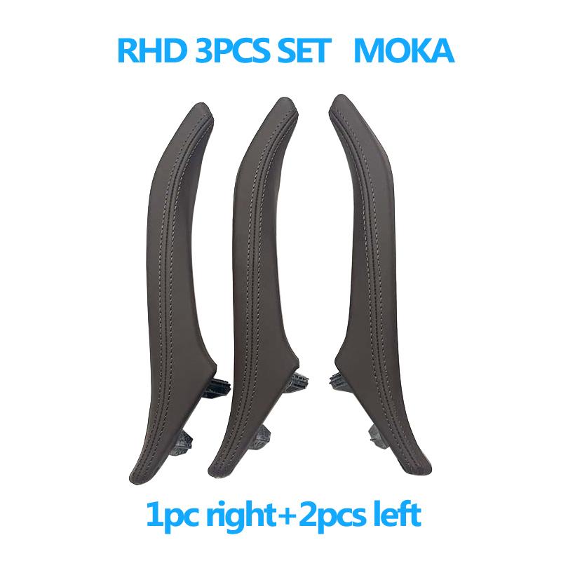 3-teiliges Innenzubehör für 3 Passagiertüren mit Ledergriffabdeckung für BMW 5 Series F10 F11 520i 523i 525i 528i