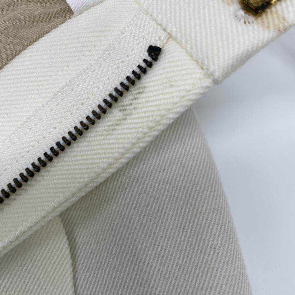 6 ROKU White Wool KARSEY PANTS Slacks Bottoms 38 whiteUsed