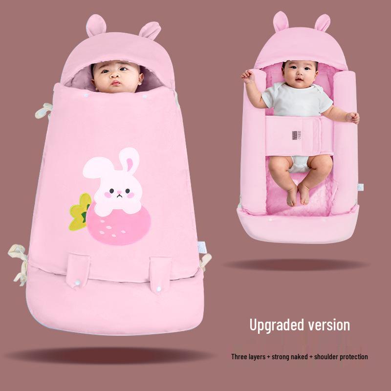 Autumn/Winter Thickened Baby Sleeping Bag: Newborn Swaddle, Anti-Startle & Anti-Kick Blanket for Constant Temperature