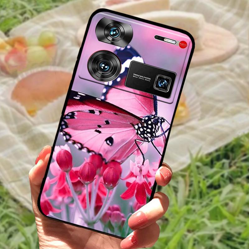 Shockproof Funda For ZTE Nubia Z60 Ultra Case Silicon Black Soft Bumper for Nubia Z60 Ultra Phone Cases Z60Ultra Cartoon Shell