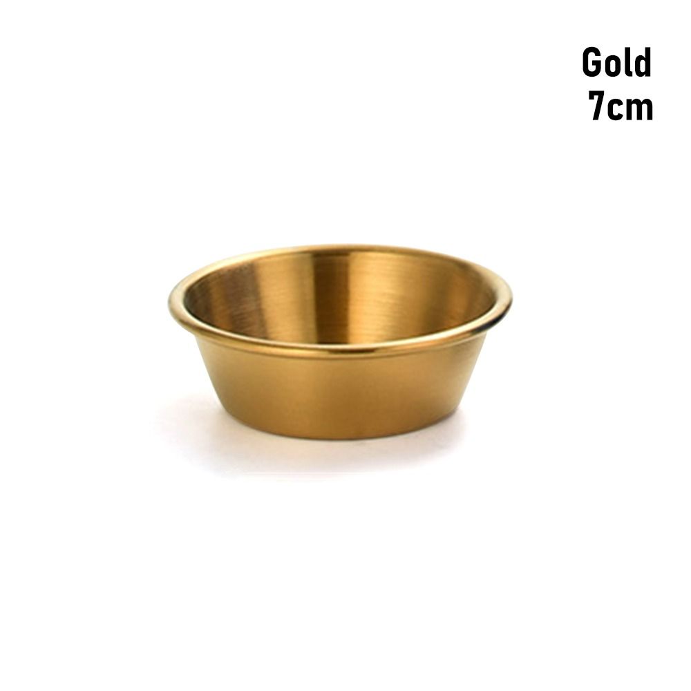 1Pcs 304 Stainless Steel Sauce Dishes Sushi Dipping Seasoning Tray Round Sauce Plate