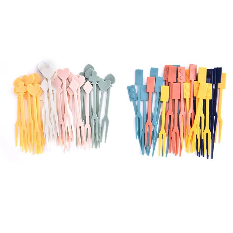 36 Pcs Disposable Bamboo Skewers Food Picks Buffet Cupcake Fruit Fork Party Cake Dessert Salad Vegetable Sticks Toothpick Tools