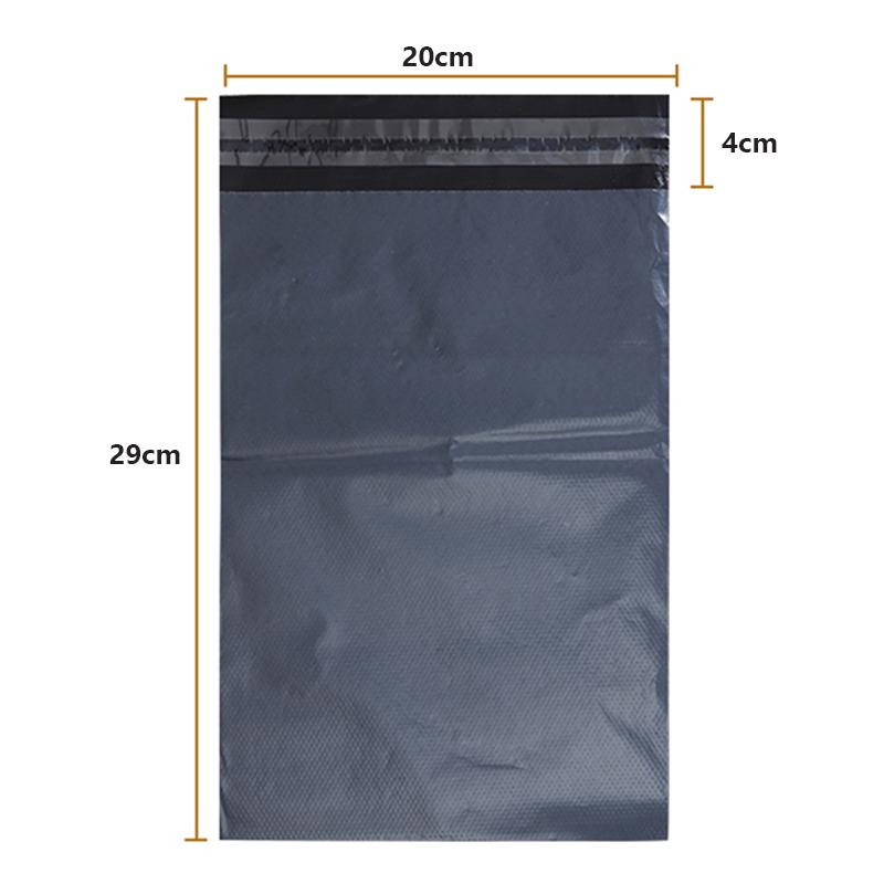 MX-060 100 Stück 20x29cm+4cm Paketbeutel PE+PO 11C Schwarz Aufbewahrungsbeutel für Versandverpackung