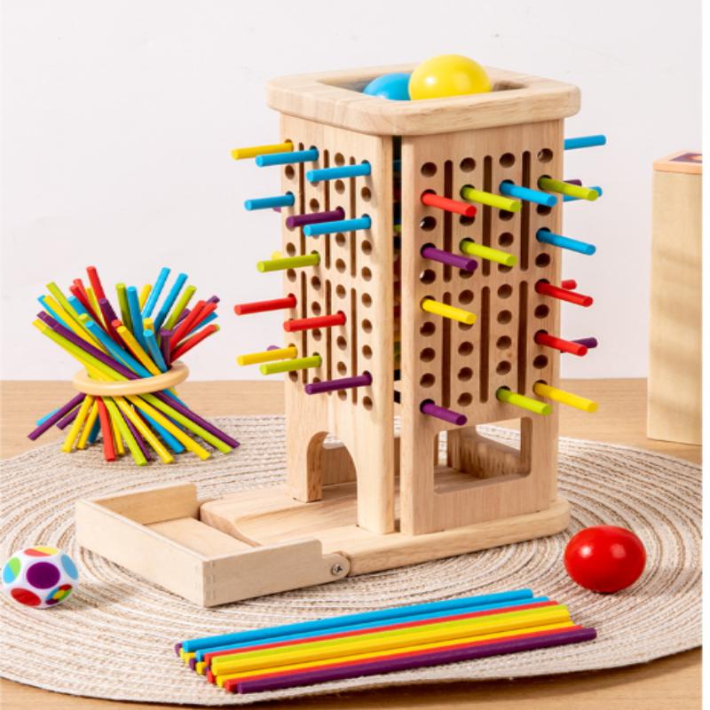 Pull Out Stick Game Toys Colorful Wooden Stick Board Games Parent-Child Interactive Puzzle Toys