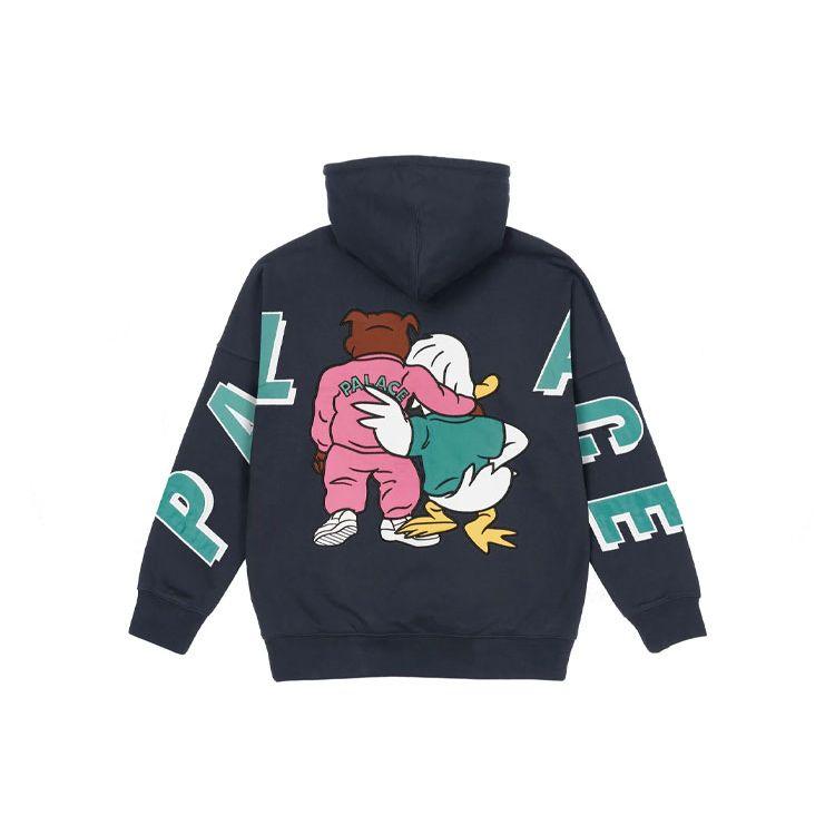 Palace Dog And Duck Drop Shoulder Hood Navy Men Tops Blue P22CS216