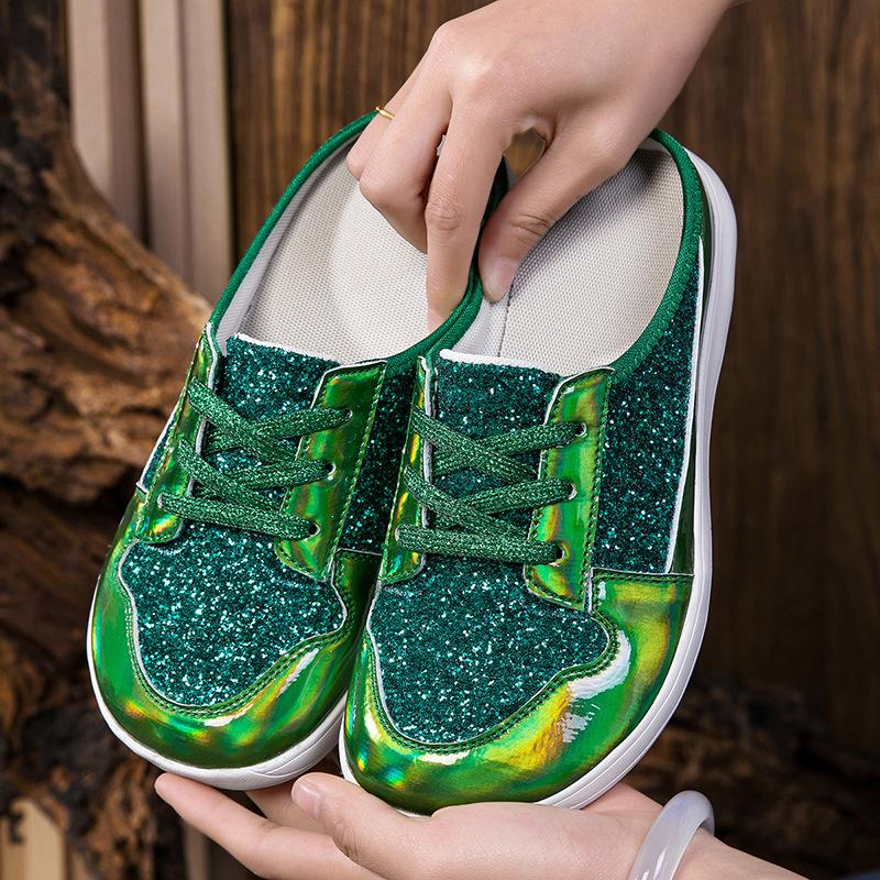 Large size gold sequins reflective punk style spring new board shoes spirit guy casual trendy shoes