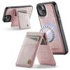 For iPhone 15 Plus Case AUTSPACE A12 Leather Phone Case with Detachable Card Bag