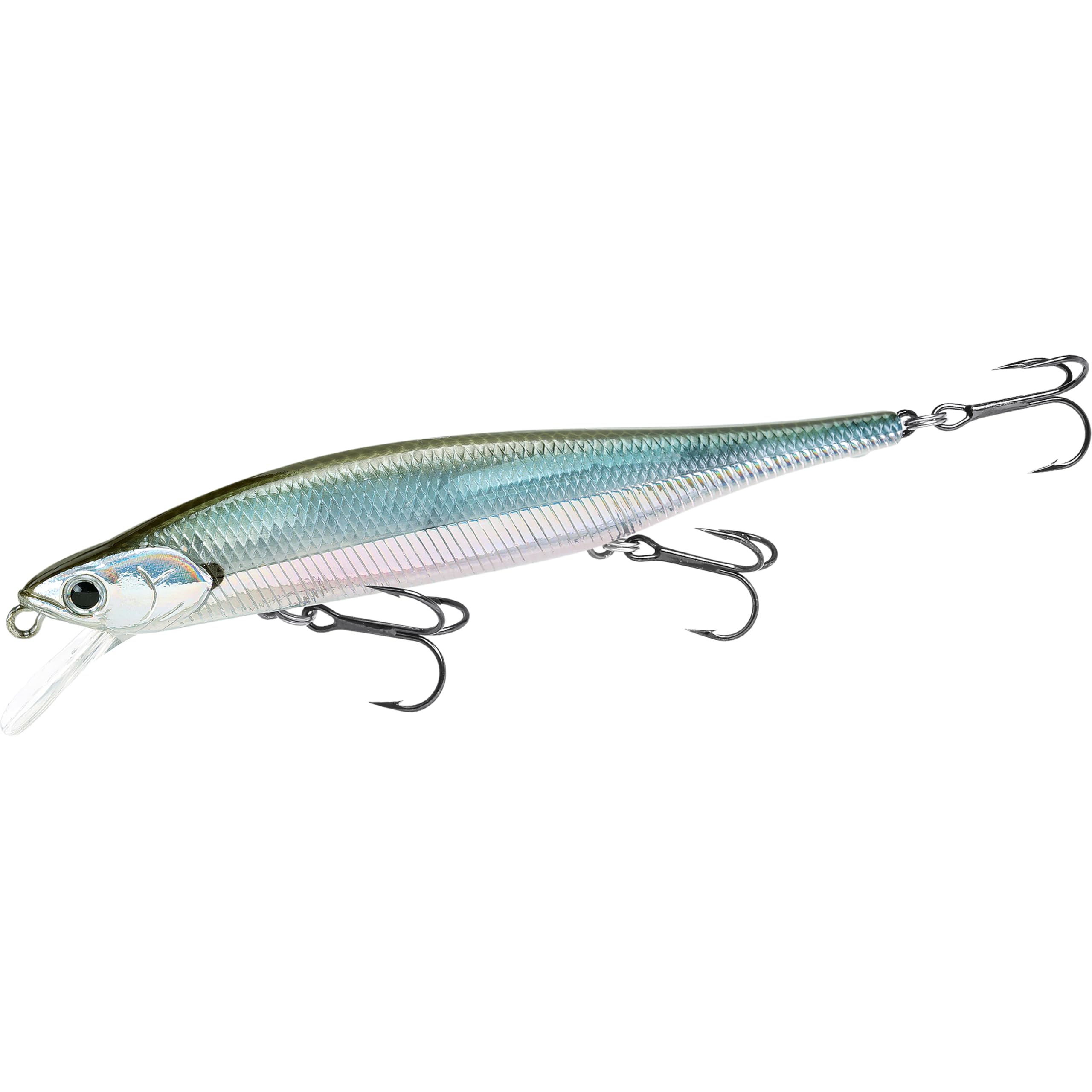 

LUCKY CRAFT Lightning Pointer 110SP 410MH Ghost Minnow Freshwater Bass Fishing Smallmouth Striped Bass Fishing Tackle Lure, Suspending, 6-Foot Depth,