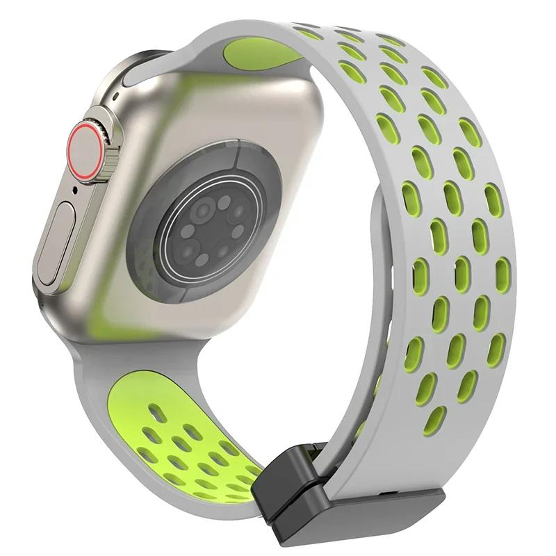 Magnetic Strap For Apple Watch Ultra Band 49mm 44mm 45mm 41mm 40mm 42mm 38mm Silicone Correa Bracelet iWatch Series 8 Se 7 6 5 4