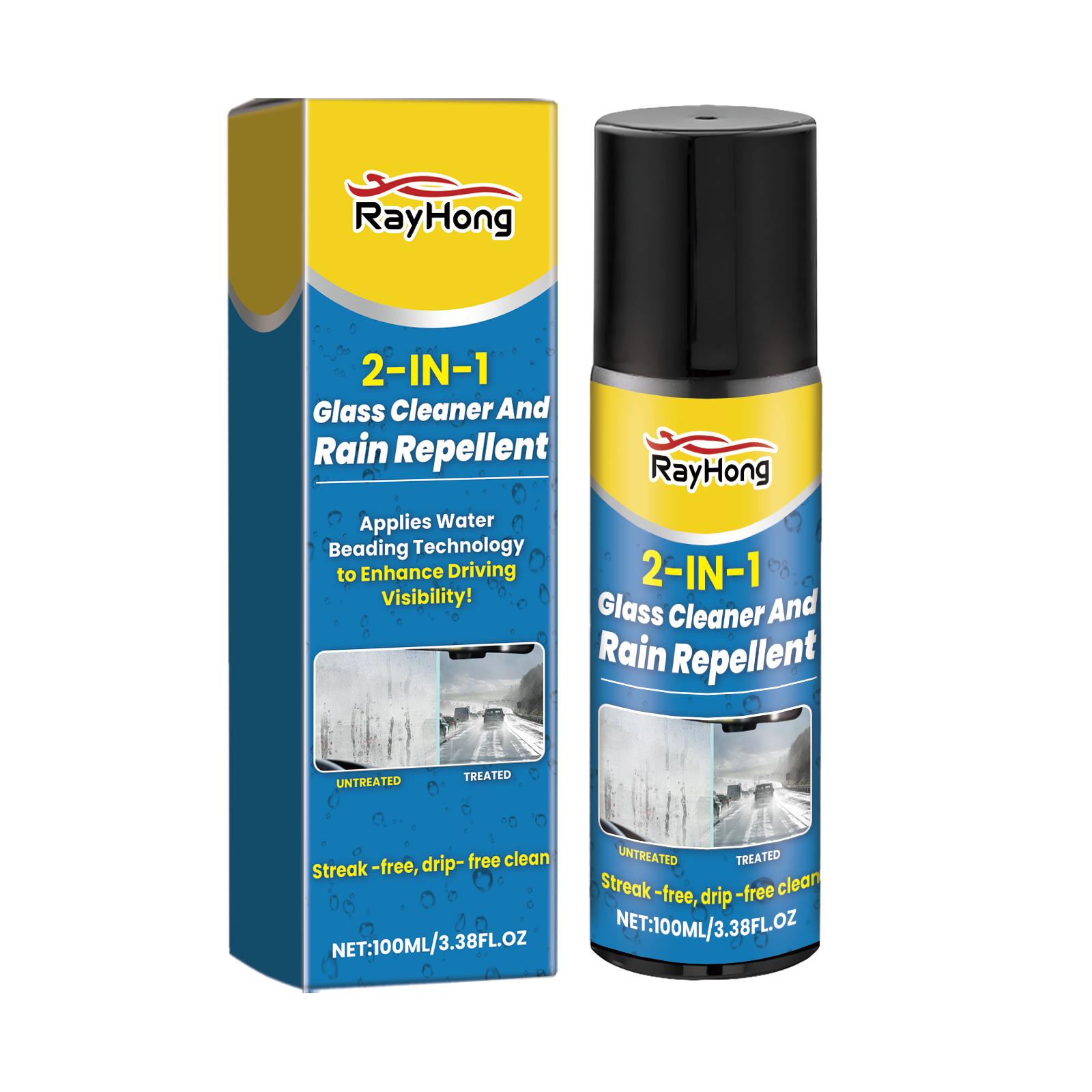 

Rayhong Car Glass Cleaner Anti-Fog Two-in-One Windshield Cleaner Brightening and Oil Film Removal Anti-Fog Agent 100ml