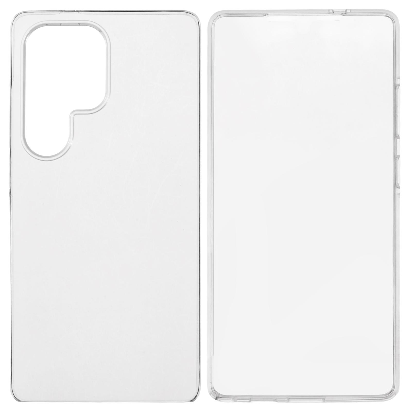 

For Samsung Galaxy S25 Ultra Case TPU Frame Clear Acrylic Back Phone Cover with PET Film Style A