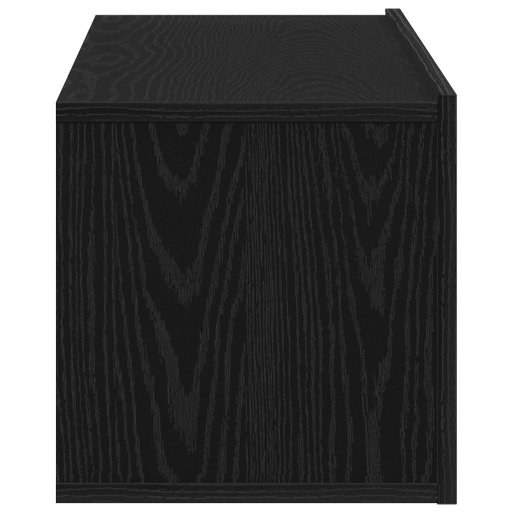 Schwarzer Eichen Wand-TV-Schrank  Aus Holzwerkstoff