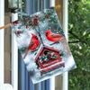 1pc, Introducing The Winter Birdhouse Design Featuring Holly, Red Berries, And a Cardinal - Available In Or Double-Sided Garden Flags for Courtyard,