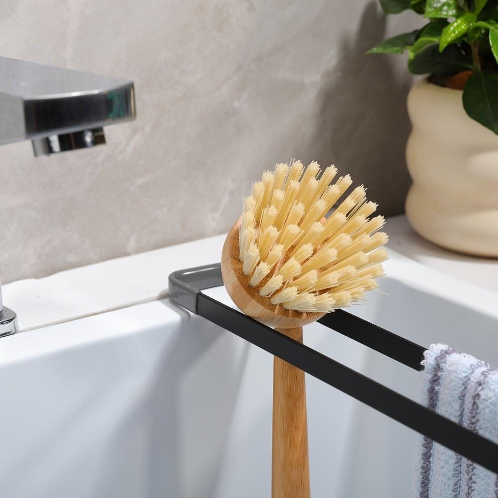 Metal Sink Rack Space Saving Towel Rack Multi-functional Dish Drying Rack Kitchen