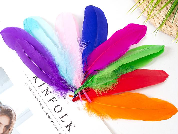 

Natural Goose Feathers Plumes 15-20cm Colourful Swan Feather Plume for Home Decoration Craft DIY Party Jewelry Decoration 15-20cm 50pcs