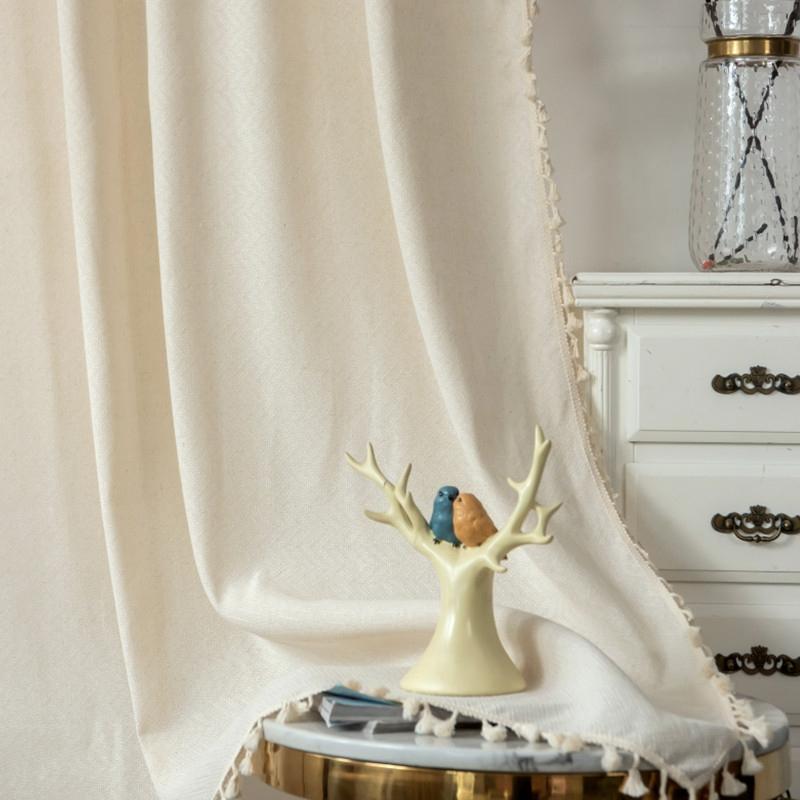 

Nordic Simple Cotton Curtain Finished Wholesale Japanese Striped Living Room Curtain Fabric Bay Window Curtain Bedroom Valance W150 x H45cm&Rod Pocket