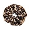 Fashionable Leopard Print Double-layer Large Intestine Headband Hair Accessory, Retro Low Ponytail Headband, Floral Leather Band