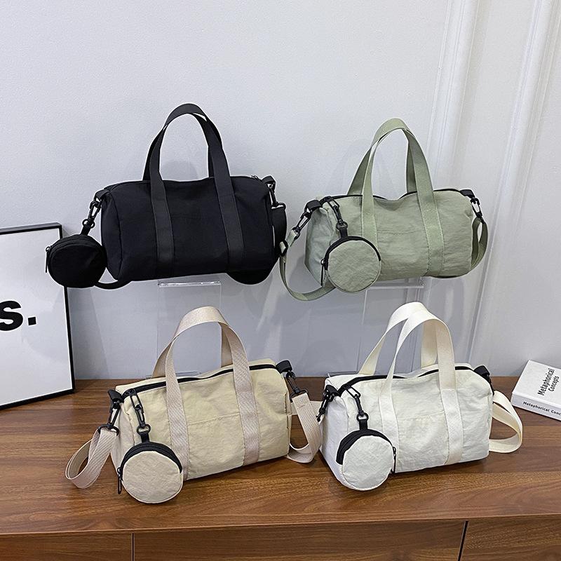 Casual Simple Handbag, Textured Shoulder Bag, Large Capacity, Beautiful Cross-body Travel Fitness Bag