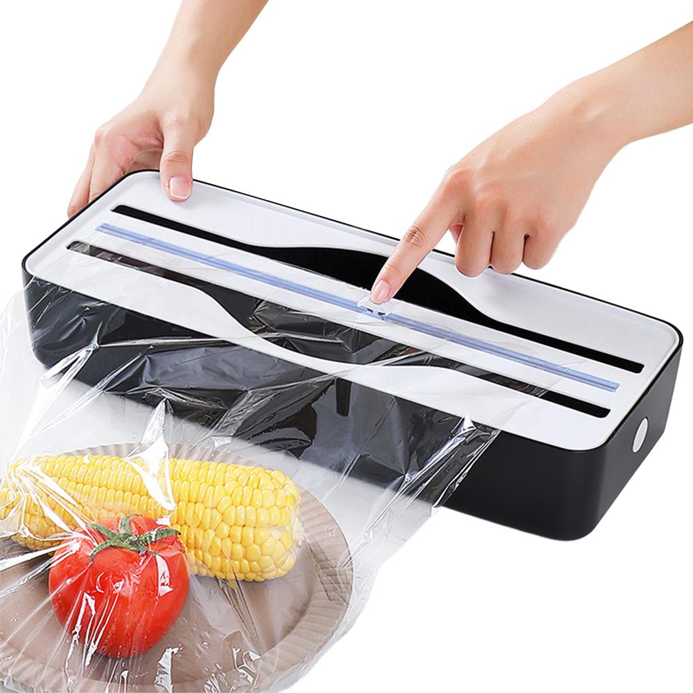 Dual-Slot Refillable Wrap Dispenser Space Saving Baking Paper Cutter Kitchen Two Way Cutter Kitchen Tool