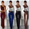 Spring Autumn Elegant Female Women's Palazzo Flared Wide Legs Pants High Waist Office Ladies Solid Career Long Trousers