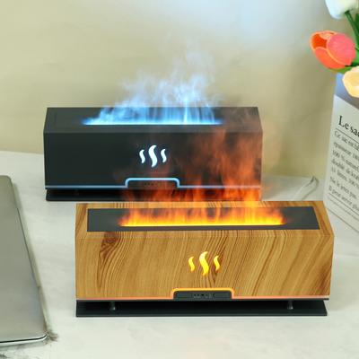 2 In 1 Flame Aroma Diffuser Air Humidifier With 3d Flame Light 200ml Cool Mist Maker Fogger Led Mute Essential Oil Lamp Difusor