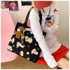Korean Lazy Style Capybara Canvas Tote & Crossbody Bag
