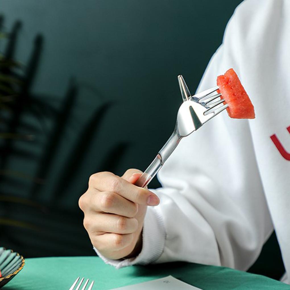 Fork Slicer Stainless Watermelon Slicer Fork Food Dessert Serving Tool Kitchen Supplies