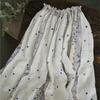 Johnature Women Vintage Patchwork Color Skirts Elastic Waist Polka Dot Loose Soft High Quality Clothes Summer Skirts