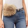 Faux Fur Furry Waistband Spicy Girl Style Y2K Waistband Retro Leather Fur Belt  Daily