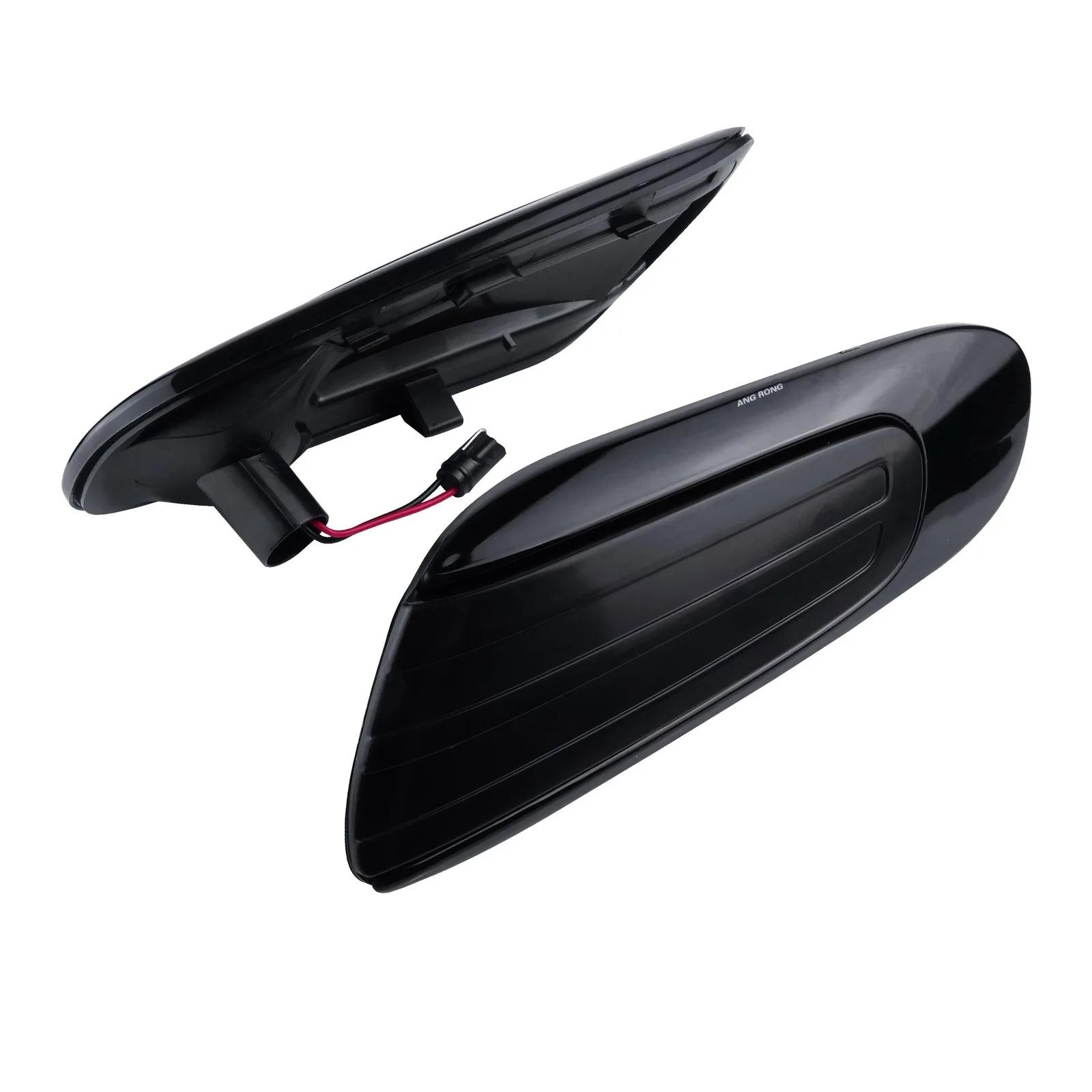 

For Mini Cooper One F55 F56 F57 Dynamic LED Indicator Side Indicator Marker Turn Signal Repeater Light Black Lens жёлтый