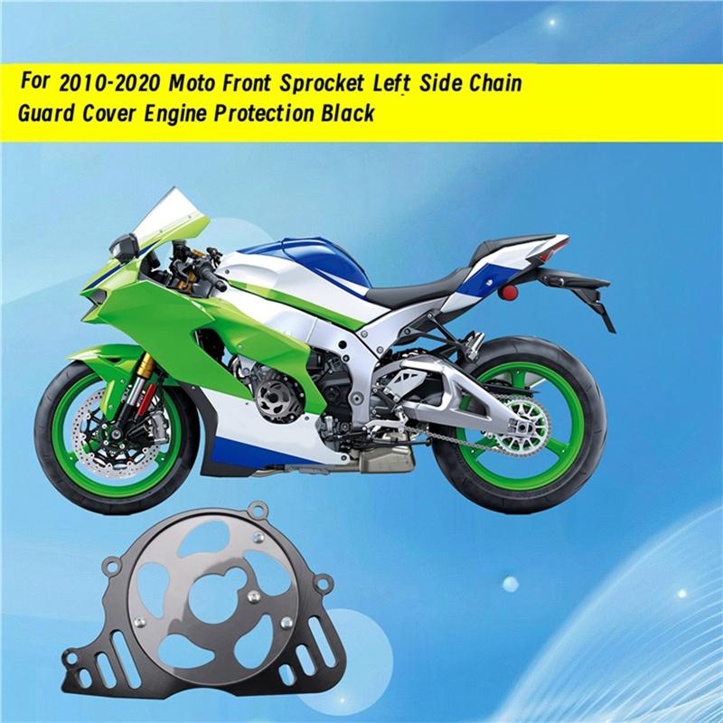 For KAWASAKI Z1000 2010-2020 Moto Front Sprocket Left Side Chain Guard Cover Engine Protection Black Motorbike Accessory чёрный