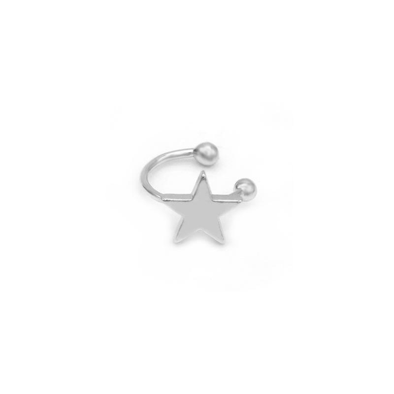 E241 Creative Ear Clips, Fashion Hipster, Star Love Moon Ear Clips U-Shaped Ear Clips