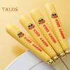 1/6Pcs Mixing Spoon Anti-scald Fine Workmanship Corrosion Resistant Fashion Portable Cartoon Duck Cake Scoop for Daily