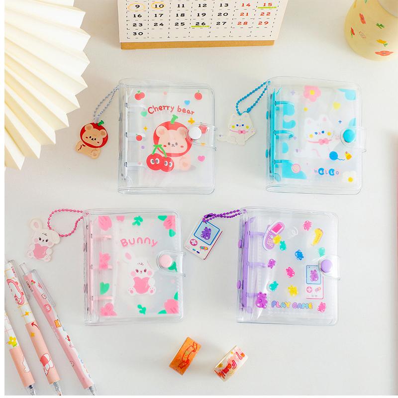 Cute Poka Binder Photocard Holder 3inch Cartoon Transparent Idol Card Collect Book Photo Card Storage Box
