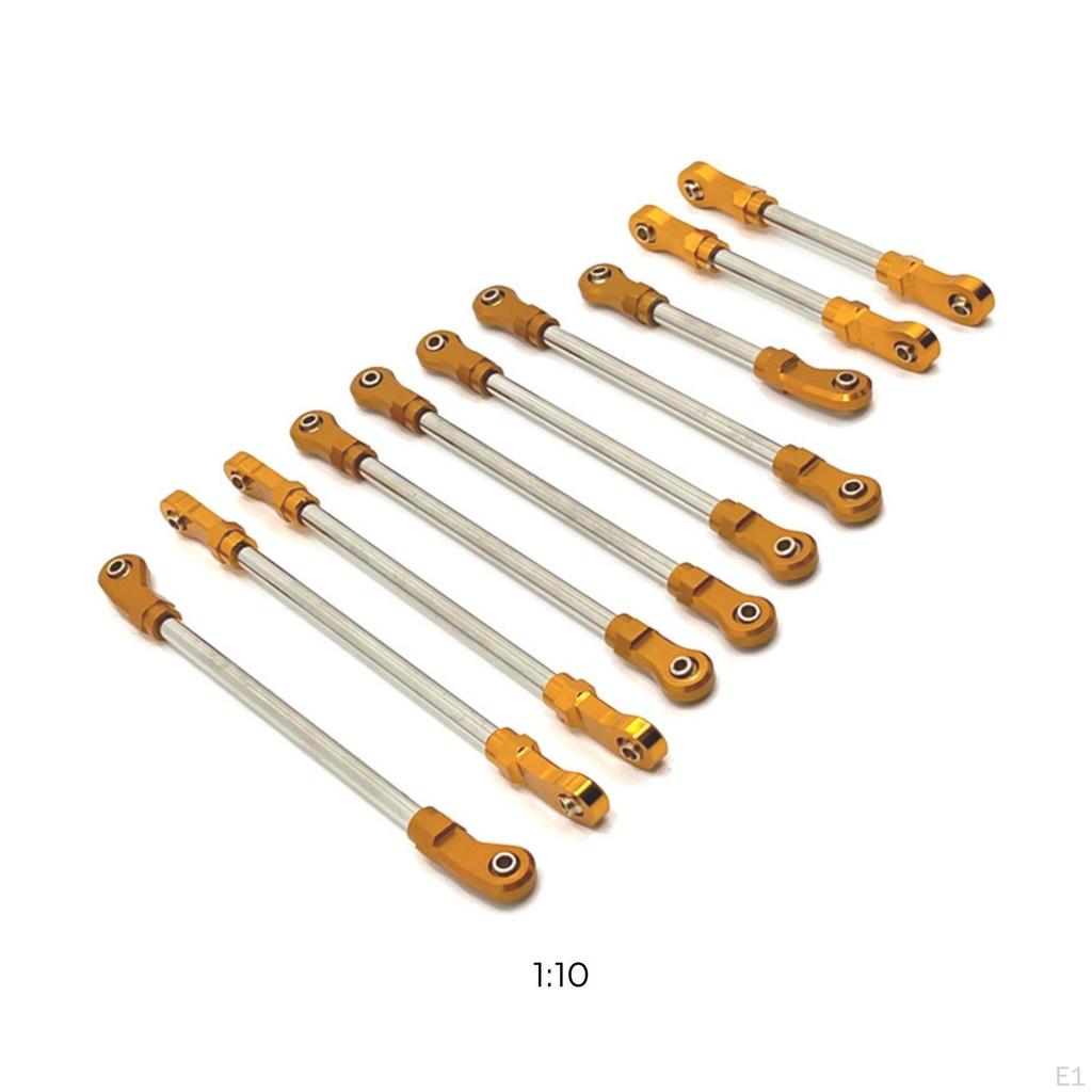 8 Pieces RC Car Tie Rod Kit 1:10 Scale Link Set Exact