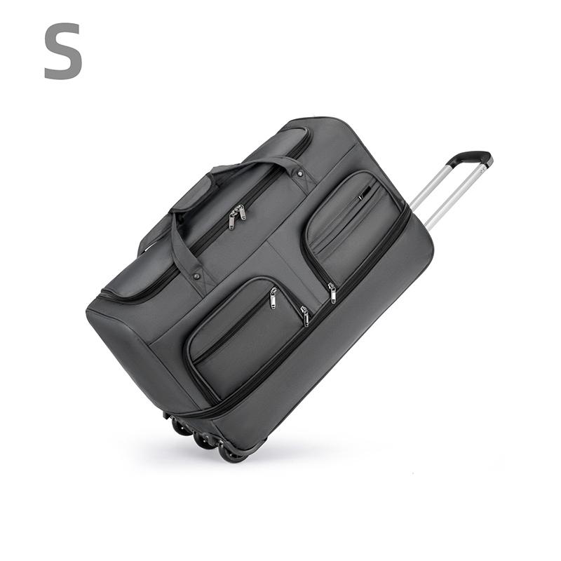 Reisetasche mit erhöhter Kapazität, multifunktionale, zusammenklappbare und erweiterbare Gepäcktasche für College-Studenten, Trolley-Tasche für lange Strecken