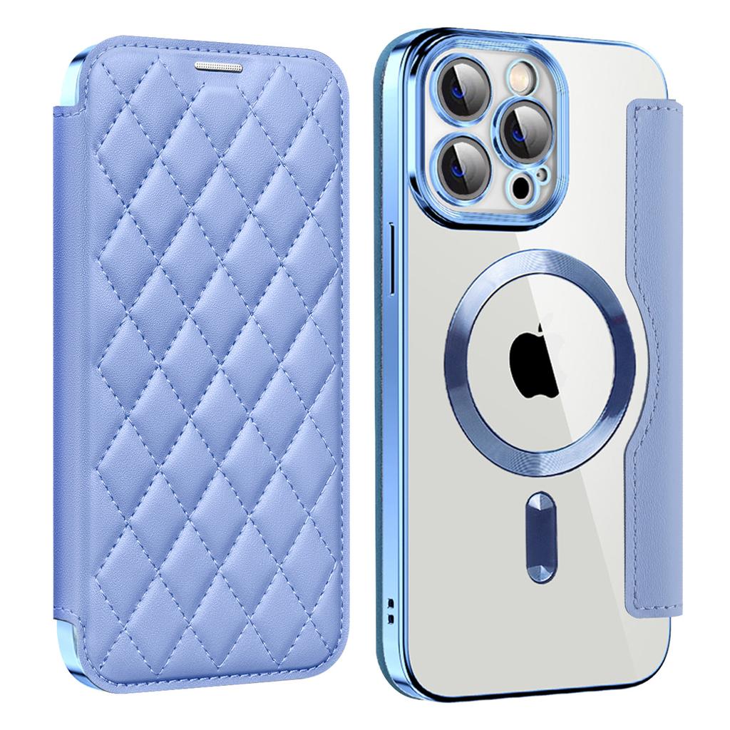 Applicable to 15PROMAX rhombus plug-in card protective case 16 Yadun Xiaoxiangfeng magnetic flip mobile phone leather case