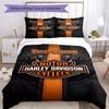 Motociclette Harley-Davidson Personalizza il tuo nome Set Biancheria da Letto Copripiumino Traspirante con Federe Decorazione per la Casa Regalo di Compleanno