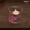 European Style Glass Candle Holder – Romantic Windproof Tabletop Decor for Home & Dinner