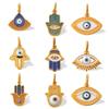 Creative Multi Devil's Eye Hand of Fatima Stainless Steel Pendant