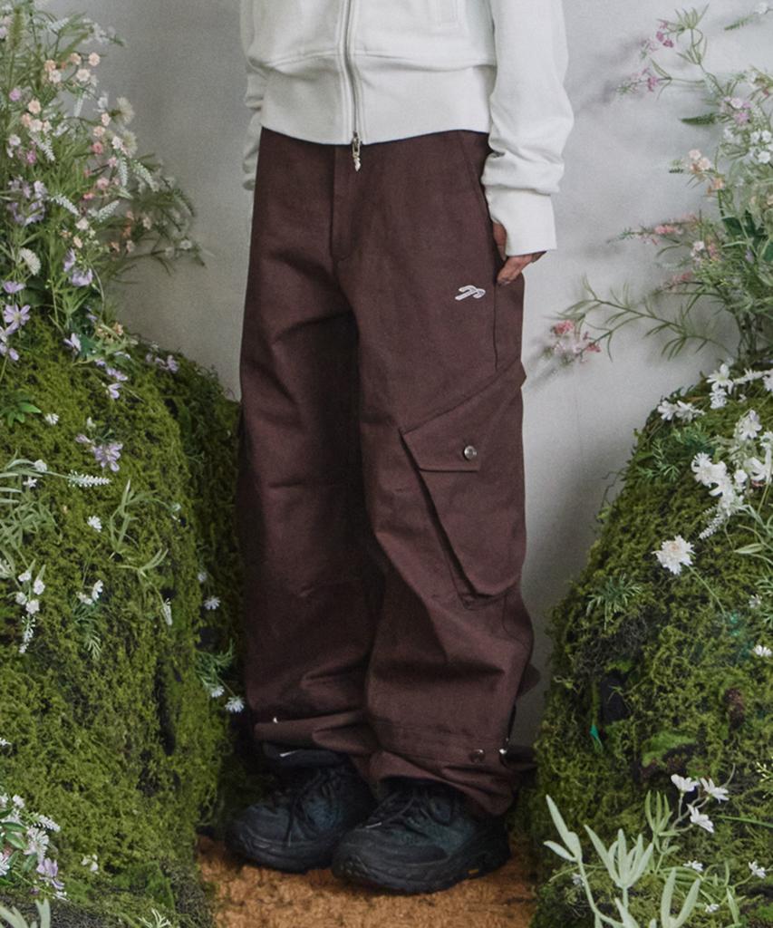 Tansanmageunesyum Songi Songi X Carbonated Cotton Wide Cargo Pants (Brown)