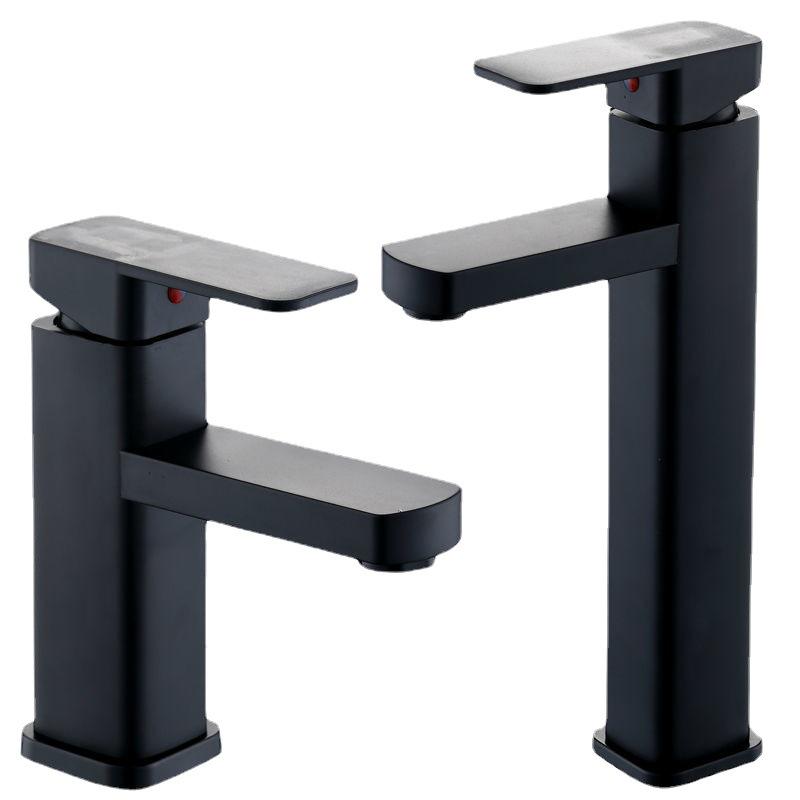 Artistic Basin Faucet: Elevated Single Hole, Dual Temperature Control for Bathroom Sink