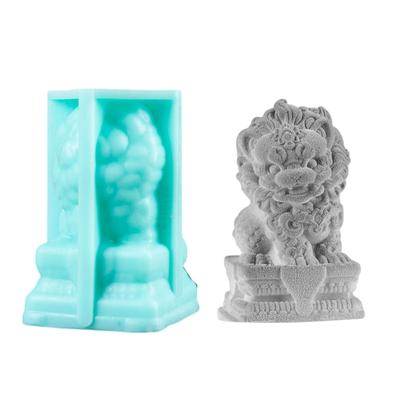 Lions Sculpture Silicone Baking Tool Food Grade Materials Homes Decors Silicone Molds For Candy Cake Decorations