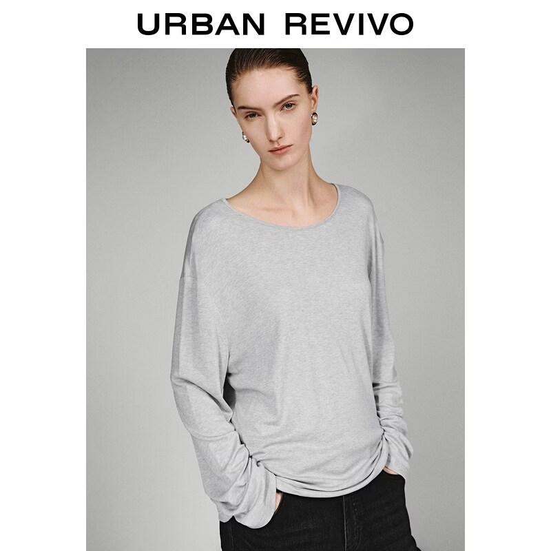 UR2026 Women's Elegant Twisted Back Hollow Out Round Neck T-Shirt