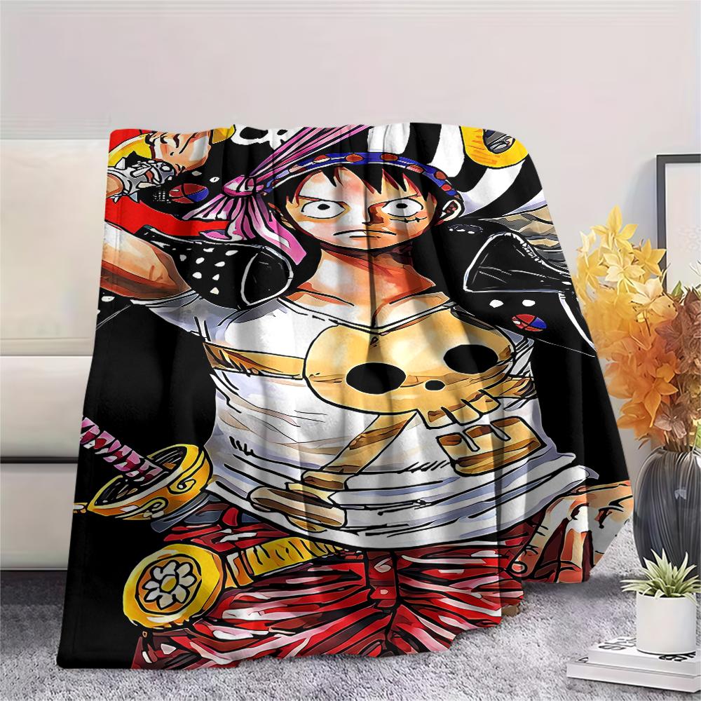 One Piece character Print Flannel Blanket,High quality Comfortable for All Seasons,Home Decor,Warmth and Comfort,Perfect for Christmas Gifts