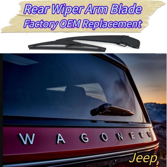 

Rear Wiper Blade & Arm Replacement for Jeep Wagoneer 2024 2023 2022 OEM Fit for Base 4x2 4x4 Series II Series III Models All-Season Rear Back