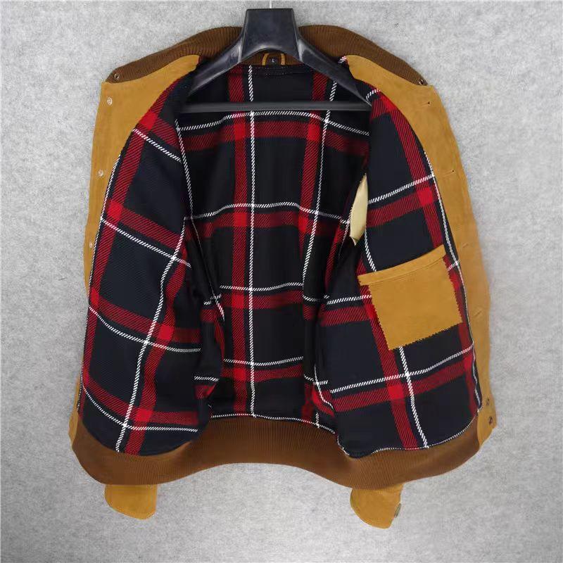 Quality High Mens Vintage Cow Suede Moto Jacket Long Sleeve Zip Casual Real Leather Outerwear Spring Military Short Coat